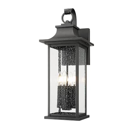 Z-Lite Tiberius 4 Light 24" Tall Outdoor Wall Sconce Black