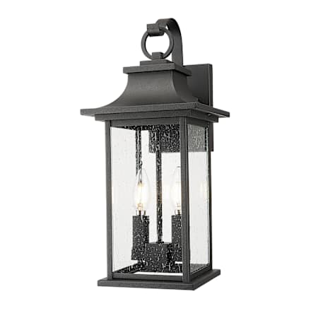 Z-Lite Tiberius 2 Light 18" Tall Outdoor Wall Sconce Black
