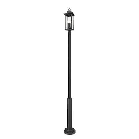 Z-Lite Tiberius 4 Light 120" Tall Post Light Black