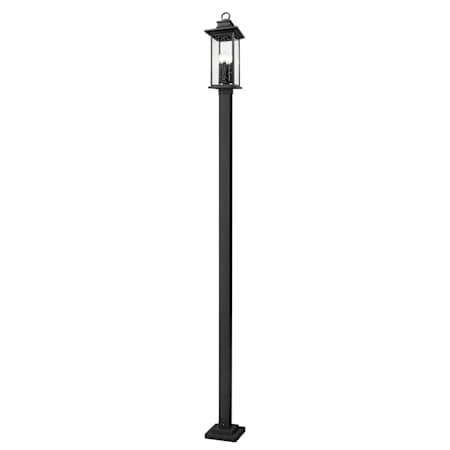 Z-Lite Tiberius 4 Light 119" Tall Post Light Black