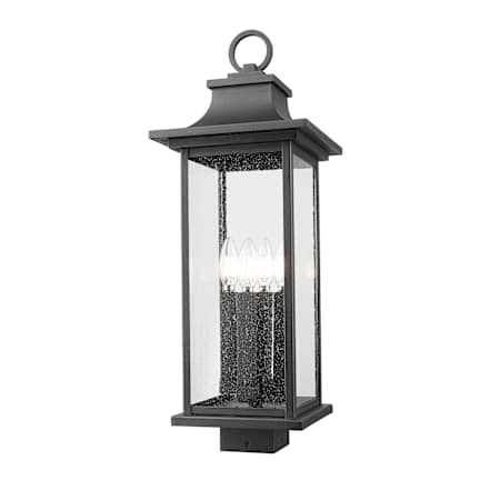 Z-Lite Tiberius 4 Light 25" Tall Post Light Black
