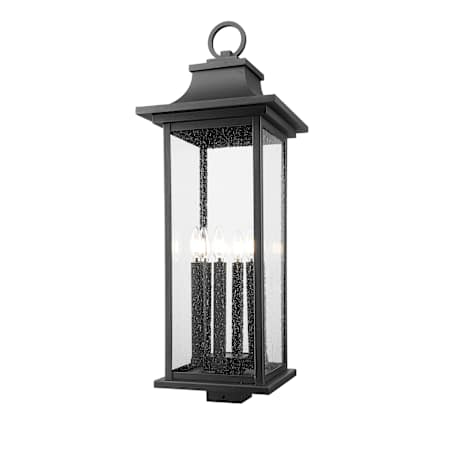 Z-Lite Tiberius 6 Light 34" Tall Post Light Black
