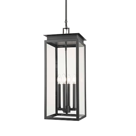 Z-Lite Nova 4 Light 11" Wide Outdoor Mini Pendant Black