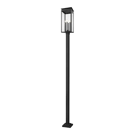 Z-Lite Nova 4 Light 121" Tall Post Light Black