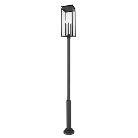 Z-Lite Nova 5 Light 130" Tall Post Light Black