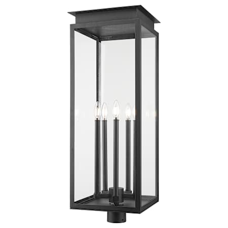 Z-Lite Nova 5 Light 35" Tall Post Light Black