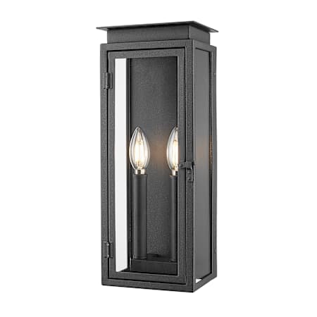 Z-Lite Nova 2 Light 17" Tall Outdoor Wall Sconce Black