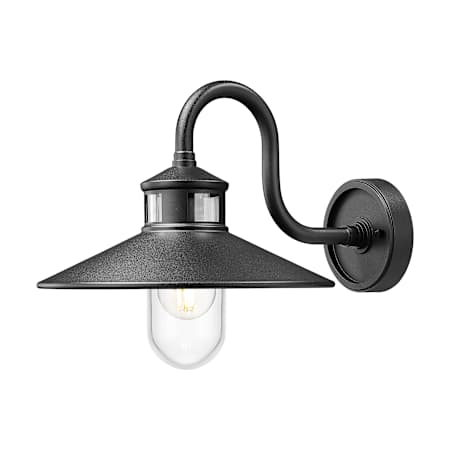 Z-Lite RLM 12" Tall Outdoor Wall Sconce with Glass Shade Sand Black