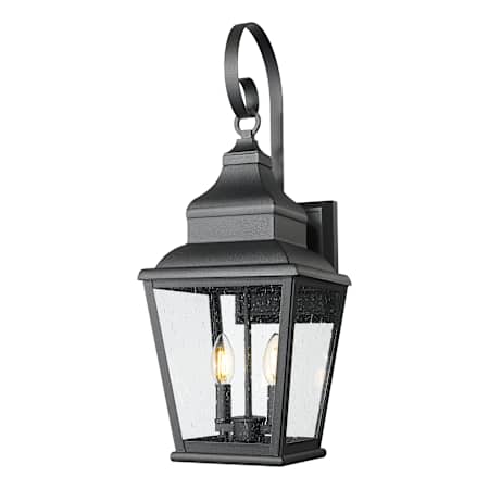 Z-Lite Raphael 2 Light 24" Tall Outdoor Wall Sconce Sand Black