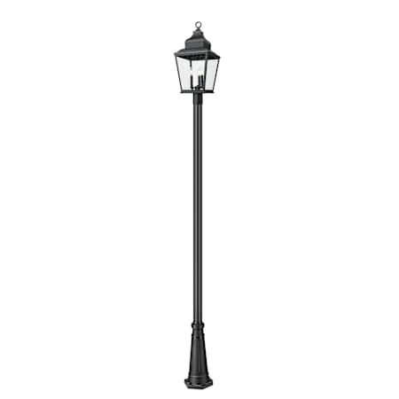 Z-Lite Raphael 3 Light 122" Tall x 12" Wide Post Light Sand Black