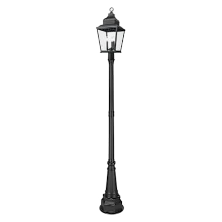 Z-Lite Raphael 3 Light 110" Tall Post Light Sand Black