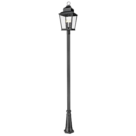 Z-Lite Raphael 4 Light 127" Tall Post Light Sand Black