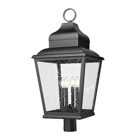 Z-Lite Raphael 4 Light 33" Tall Post Light Sand Black
