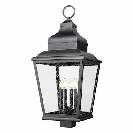 Z-Lite Raphael 4 Light 32" Tall Post Light Sand Black