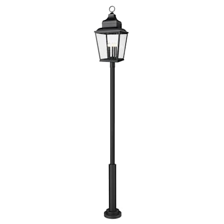Z-Lite Raphael 5 Light 135" Tall Post Light Sand Black