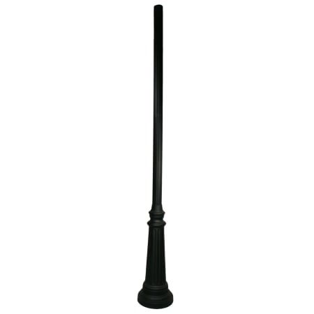 Z-Lite Heavy Duty 97" Concrete Mounted Fluted Post Black