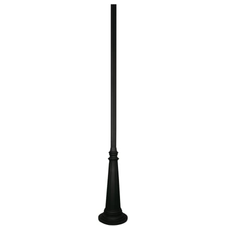 Z-Lite Heavy Duty 122" Concrete Mounted Fluted Post Black