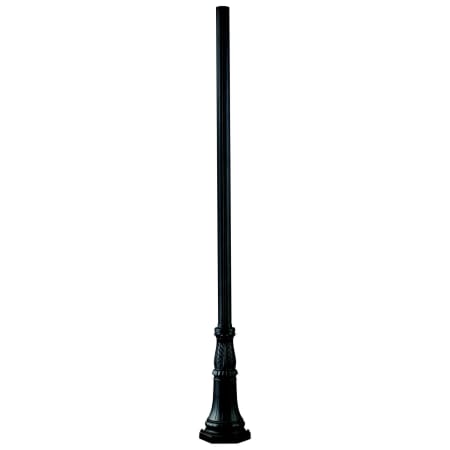 Z-Lite 96" Concrete Mounted Fluted Outdoor Post Black