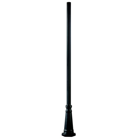 Z-Lite 96" Concrete Mounted Fluted Outdoor Post Black