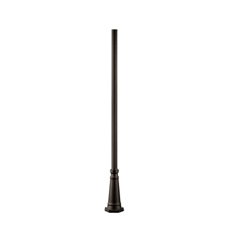 Z-Lite 96" Concrete Mounted Fluted Outdoor Post Oil Rubbed Bronze