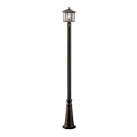 Z-Lite Aspen Single Light 109" Tall Outdoor Post Light with Included Post Oil Rubbed Bronze