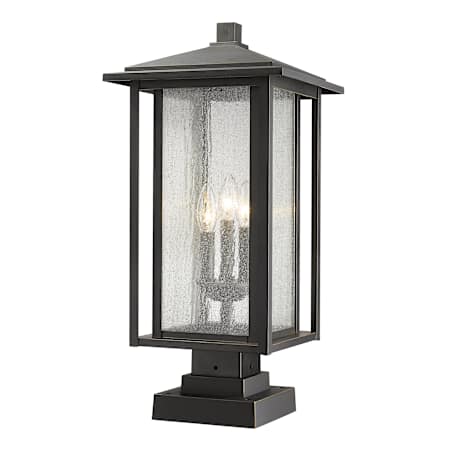 Z-Lite Aspen 3 Light 24" Tall Outdoor Pier Mount Post Light Oil Rubbed Bronze