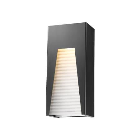 Z-Lite Millenial 13" Tall LED Wall Sconce with Ribbed, Chiseled or Seedy Glass - 3000K Black / Silver / Frosted Ribbed Glass