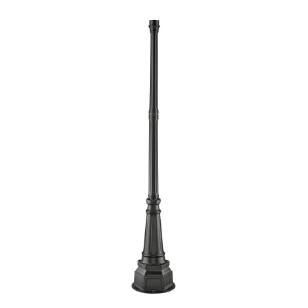 Z-Lite 84" Concrete Mounted Fluted Outdoor Post Black