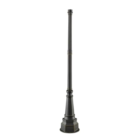 Z-Lite 84" Concrete Mounted Fluted Outdoor Post Oil Rubbed Bronze