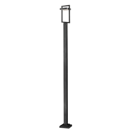 Z-Lite Luttrel 118" Tall LED Outdoor Post Light with Square Post Black