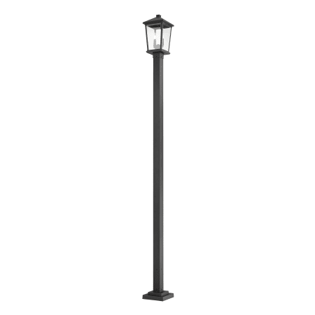 Z-Lite Beacon 2 Light 105" Tall Outdoor Single Head Post Light Black