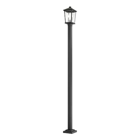 Z-Lite Beacon 2 Light 105" Tall Outdoor Single Head Post Light Black