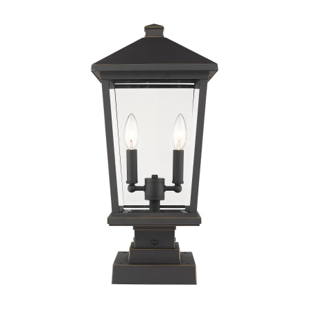 Z-Lite Beacon 2 Light 23" Tall Outdoor Pier Mount Post Light Oil Rubbed Bronze
