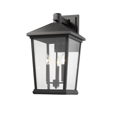 Z-Lite Beacon 22" Tall 3 Light Wall Sconce Black
