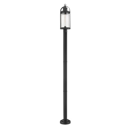 Z-Lite Roundhouse 99" Tall Outdoor Single Head Post Light Black