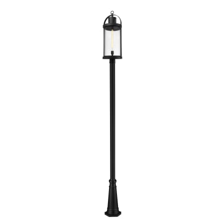 Z-Lite Roundhouse 125" Tall Outdoor Single Head Post Light Black