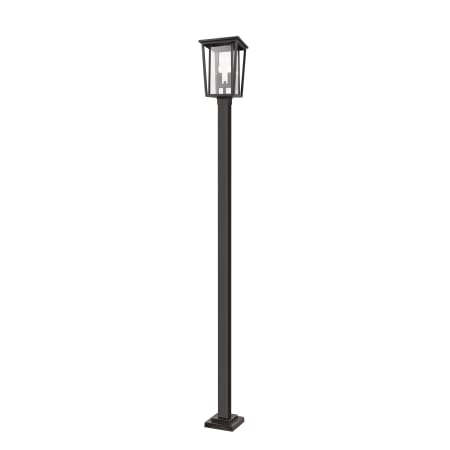 Z-Lite Seoul 2 Light 113" Tall Outdoor Single Head Post Light Oil Rubbed Bronze