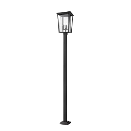 Z-Lite Seoul 3 Light 117" Tall Outdoor Single Head Post Light Black
