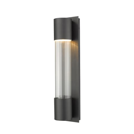 Z-Lite Striate 21" Tall LED Outdoor Wall Sconce Black