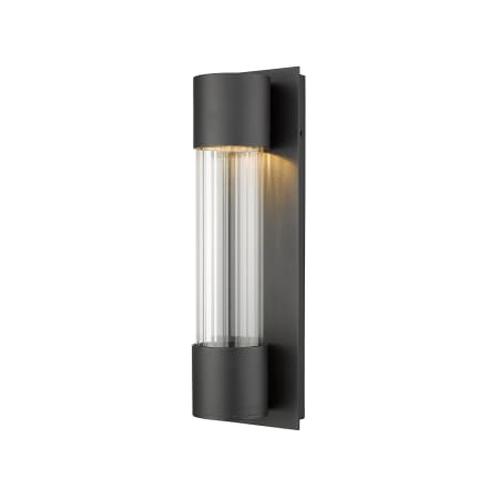 Z-Lite Striate 17" Tall LED Outdoor Wall Sconce Black