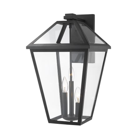 Z-Lite Talbot 3 Light 18" Tall Marine Grade Outdoor Wall Sconce Black