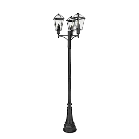 Z-Lite Talbot 9 Light 115" Tall Marine Grade Post Light Black