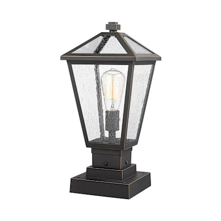Z-Lite Talbot 18" Tall Outdoor Pier Mount Post Light with Square Base Rubbed Bronze