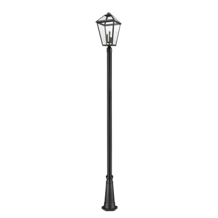 Z-Lite Talbot 3 Light 117" Tall Outdoor Single Head Post Light Black