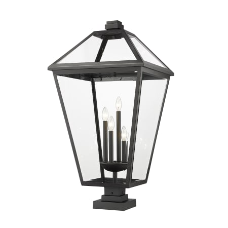 Z-Lite Talbot 4 Light 37" Tall Marine Grade Outdoor Single Head Post Light Black