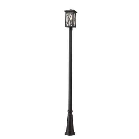Z-Lite Brookside 114" Tall Outdoor Single Head Post Light Black