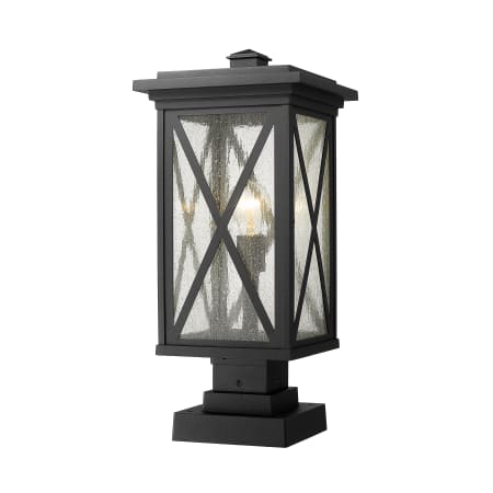 Z-Lite Brookside 21" Tall Outdoor Pier Mount Post Light Black