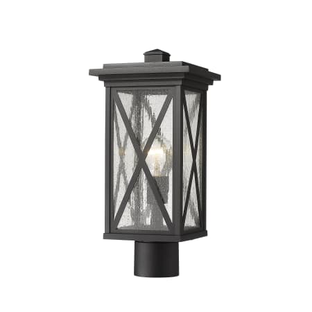 Z-Lite Brookside 19" Tall Outdoor Pier Mount Post Light Black