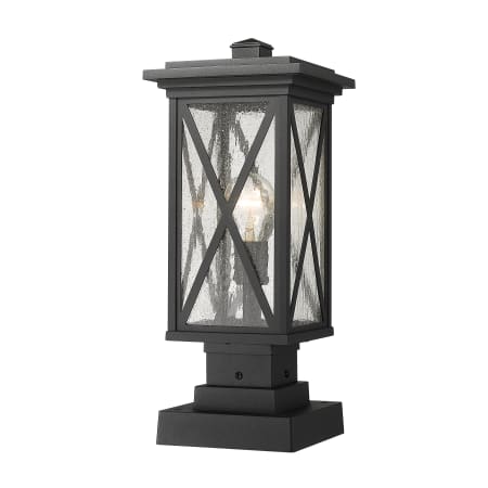 Z-Lite Brookside 18" Tall Outdoor Pier Mount Post Light Black