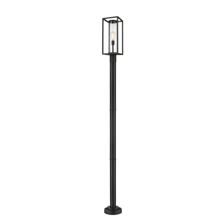 Z-Lite Dunbroch 96" Tall Outdoor Single Head Post Light Black